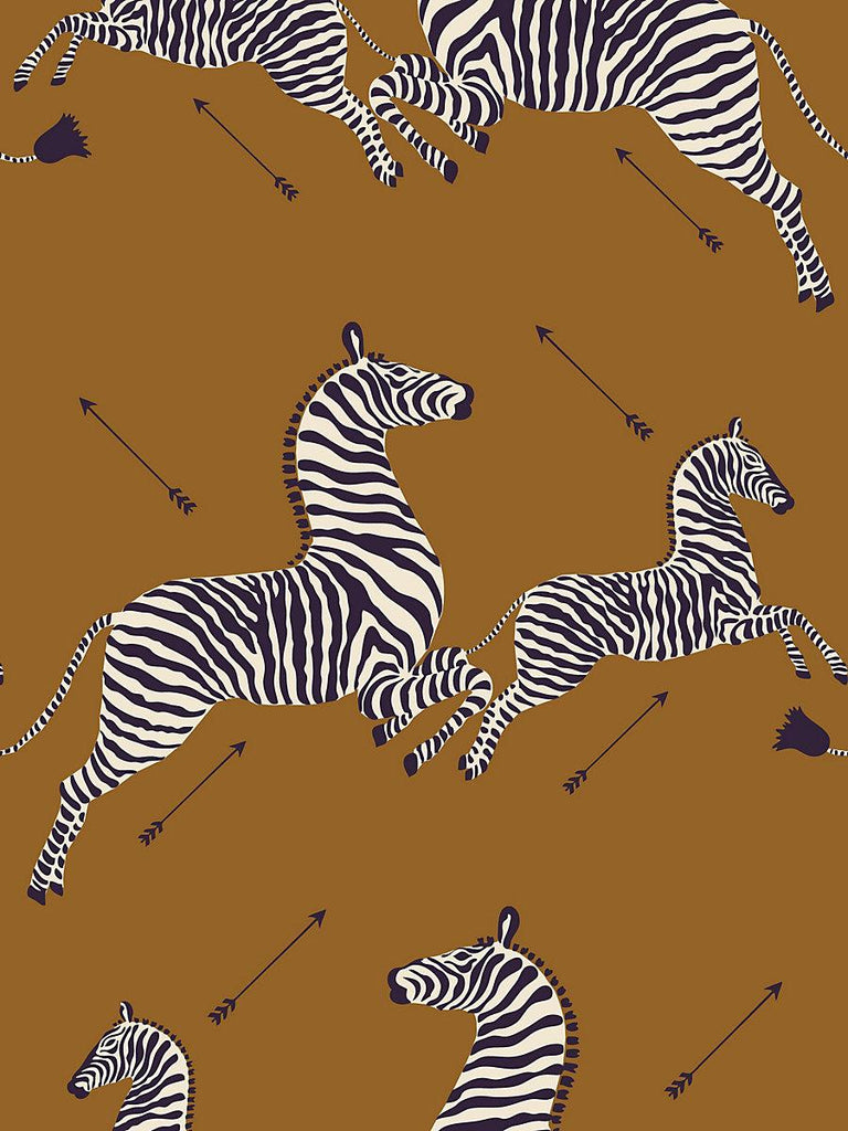 Scalamandre Zebras - Wallpaper Safari Brown Wallpaper