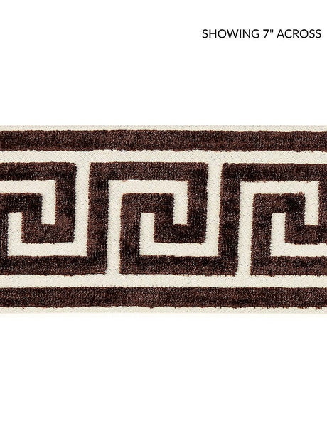 Scalamandre Greek Key Velvet Tape Espresso Trim