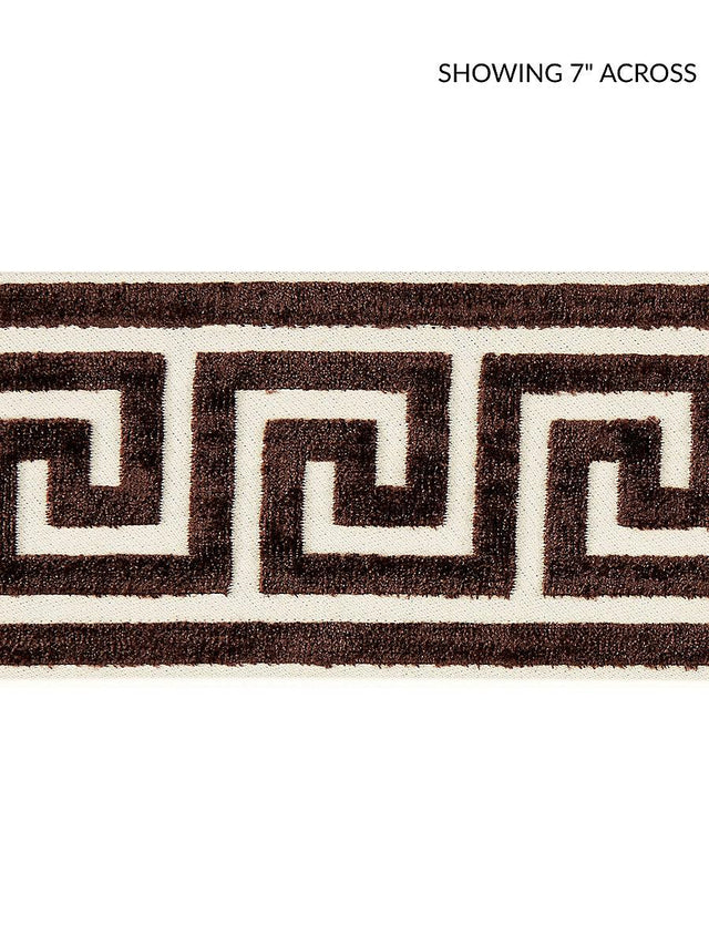 Scalamandre Greek Key Velvet Tape Espresso Trim
