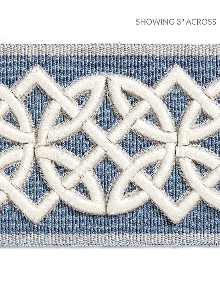 Scalamandre Celtic Embroidered Tape Dusk Blue Trim
