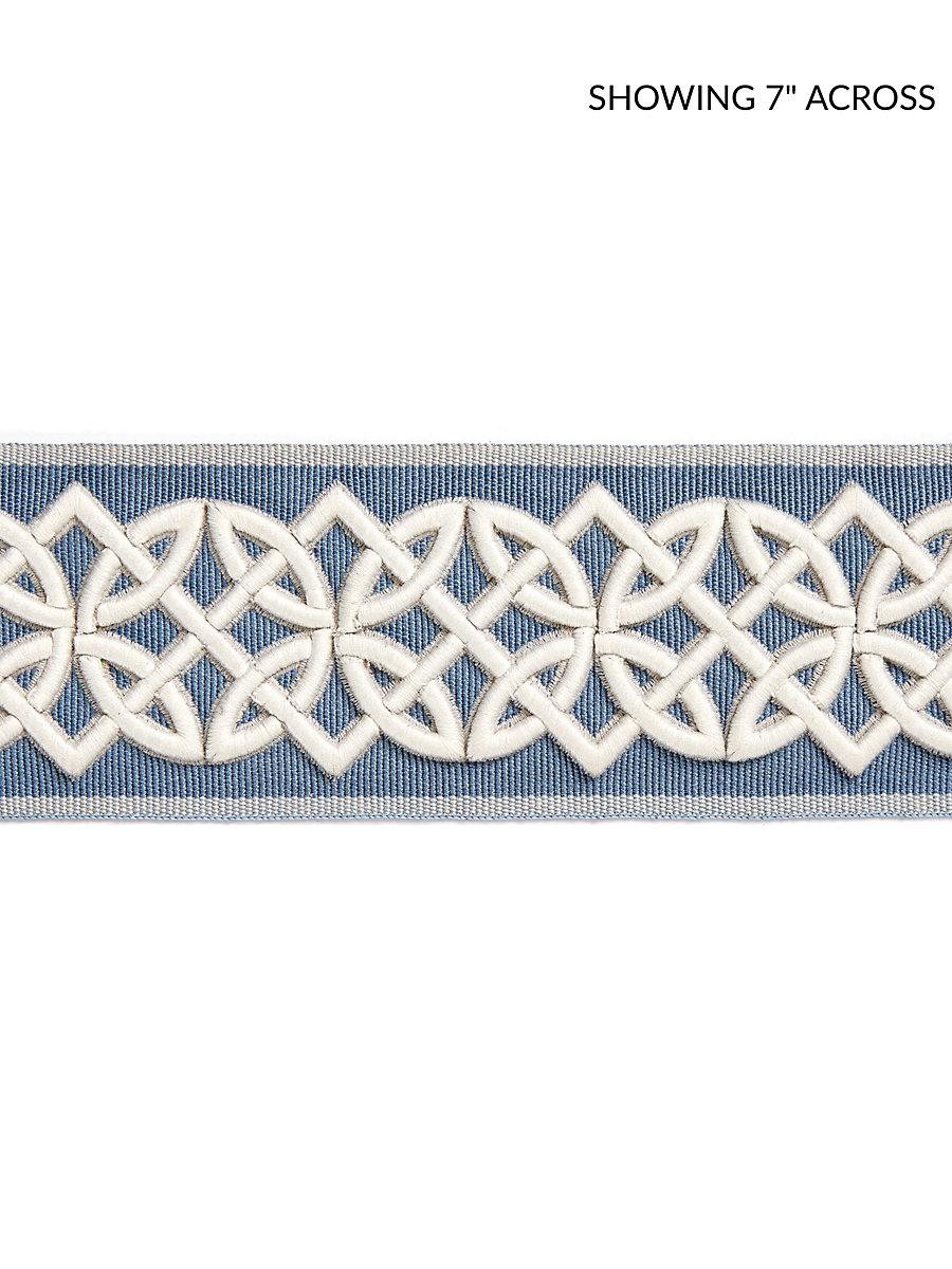 Scalamandre Celtic Embroidered Tape Dusk Blue Trim