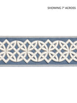 Scalamandre Celtic Embroidered Tape Dusk Blue Trim