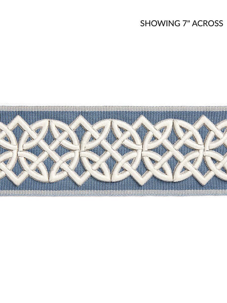 Scalamandre Celtic Embroidered Tape Dusk Blue Trim