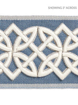 Scalamandre Celtic Embroidered Tape Dusk Blue Trim