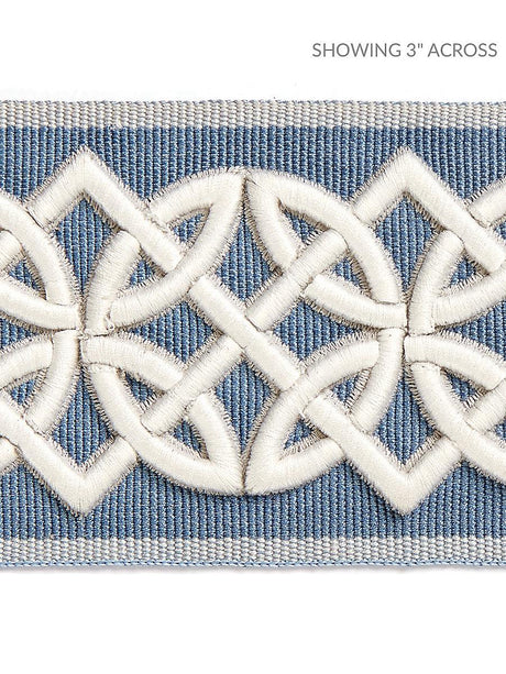 Scalamandre Celtic Embroidered Tape Dusk Blue Trim
