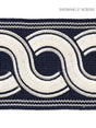 Scalamandre Guilloche Embroidered Tape Indigo Trim