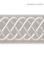 Scalamandre Helix Embroidered Tape Silver Grey Trim