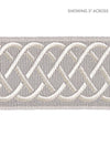 Scalamandre Helix Embroidered Tape Silver Grey Trim