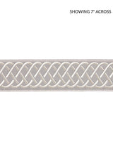 Scalamandre Helix Embroidered Tape Silver Grey Trim
