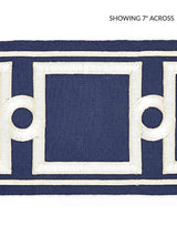 Scalamandre Square Link Embroidered Tape Indigo Trim