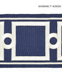Scalamandre Square Link Embroidered Tape Indigo Trim