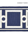 Scalamandre Square Link Embroidered Tape Indigo Trim