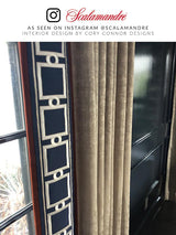 Scalamandre Square Link Embroidered Tape Indigo Trim