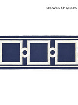 Scalamandre Square Link Embroidered Tape Indigo Trim
