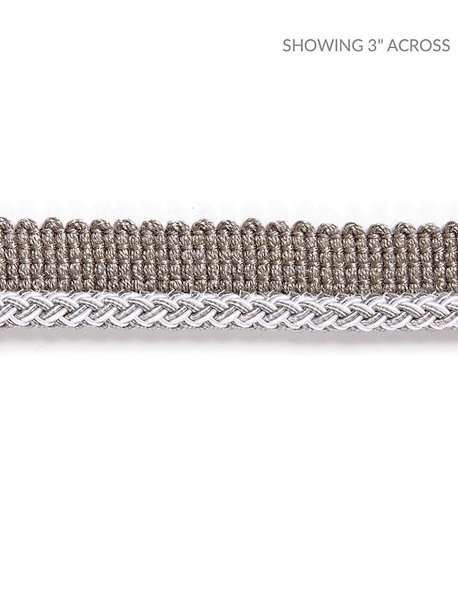 Scalamandre Georgica Braided Cord Silver Grey Trim