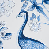 Schumacher Oiseaux Et Fleurs Porcelain Wallpaper