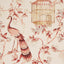 Schumacher Oiseaux Et Fleurs Cinnabar Wallpaper