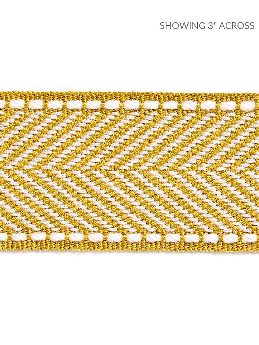 Scalamandre Montauk Herringbone Tape Brass Trim