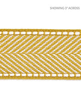 Scalamandre Montauk Herringbone Tape Brass Trim