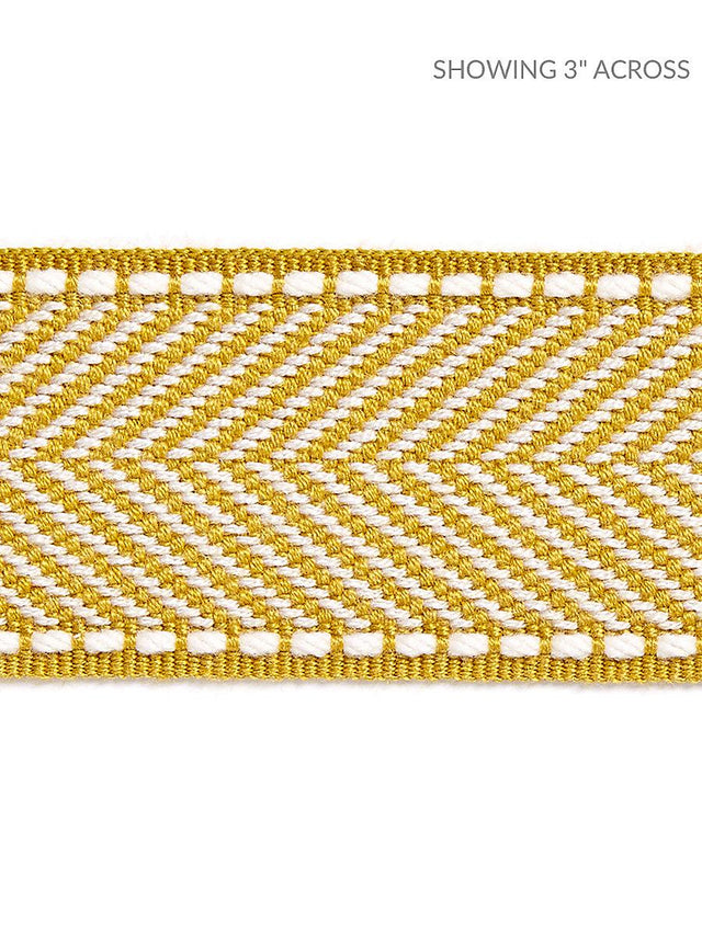 Scalamandre Montauk Herringbone Tape Brass Trim