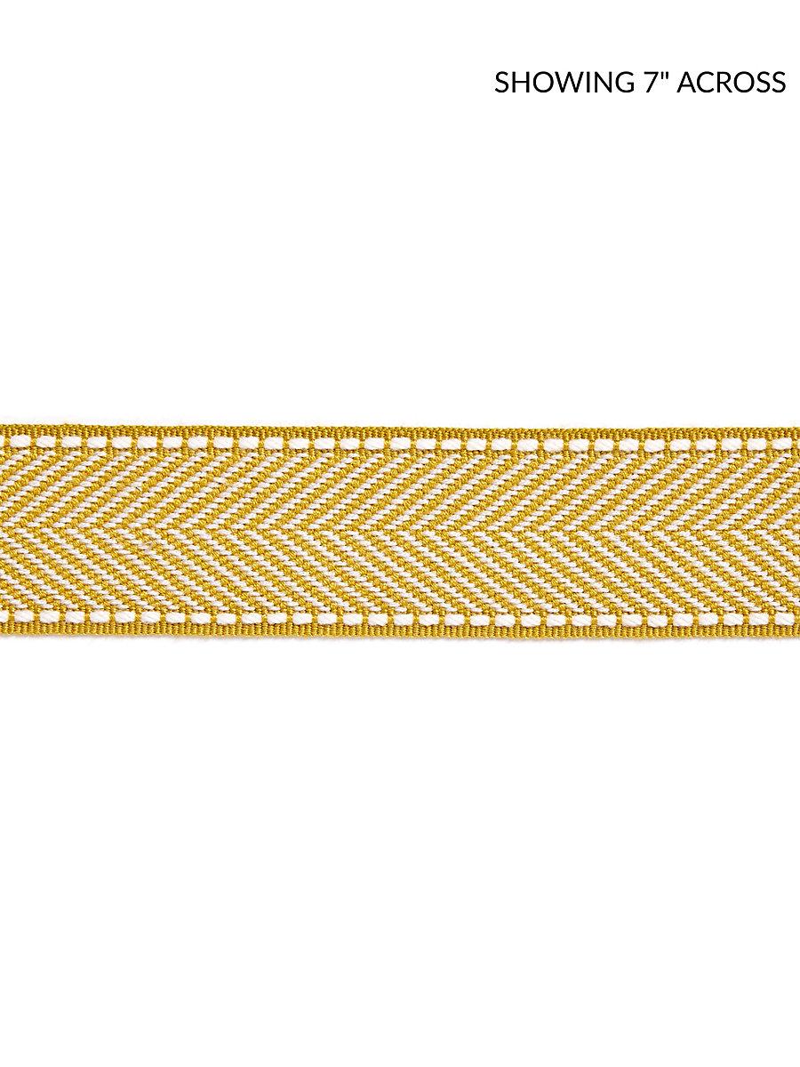 Scalamandre Montauk Herringbone Tape Brass Trim