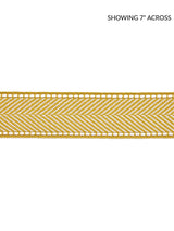 Scalamandre Montauk Herringbone Tape Brass Trim