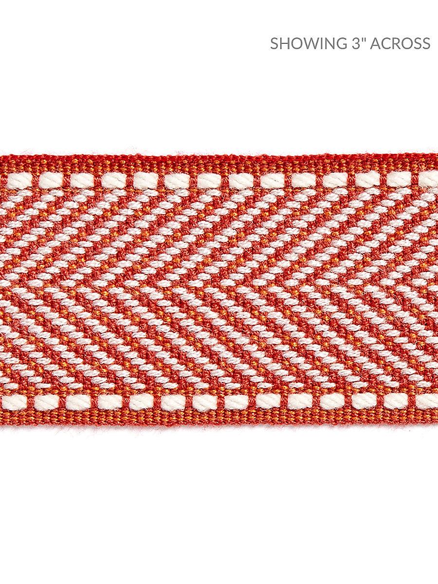 Scalamandre Montauk Herringbone Tape Coral Trim