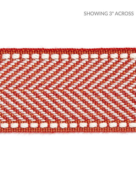 Scalamandre Montauk Herringbone Tape Coral Trim