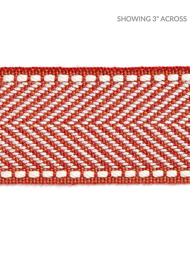 Scalamandre Montauk Herringbone Tape Coral Trim