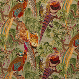 Mulberry GAME BIRDS VELVET FIG/MULTI Fabric