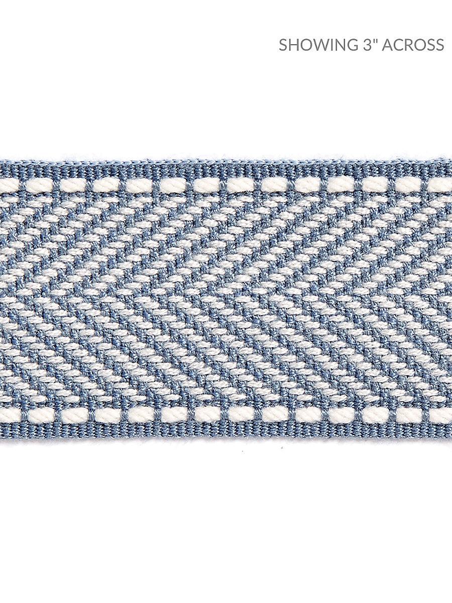 Scalamandre Montauk Herringbone Tape Dusk Blue Trim