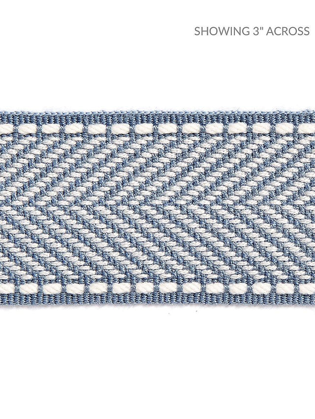 Scalamandre Montauk Herringbone Tape Dusk Blue Trim