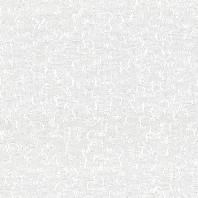 Kasmir Scroll Down Snow Fabric