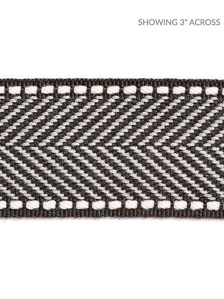 Scalamandre Montauk Herringbone Tape Charcoal Trim