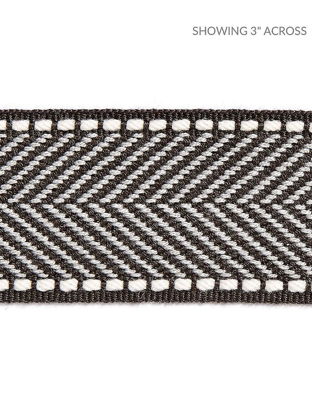 Scalamandre Montauk Herringbone Tape Charcoal Trim