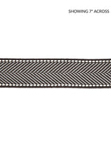 Scalamandre Montauk Herringbone Tape Charcoal Trim