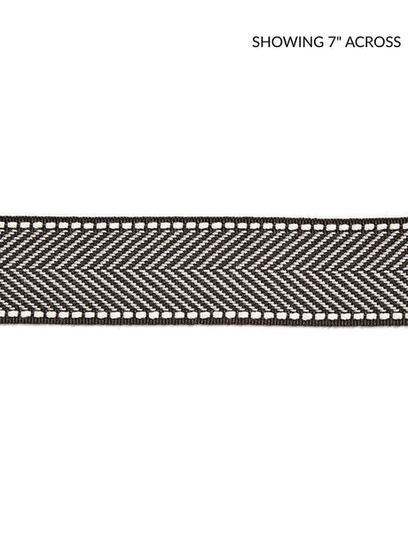 Scalamandre Montauk Herringbone Tape Charcoal Trim