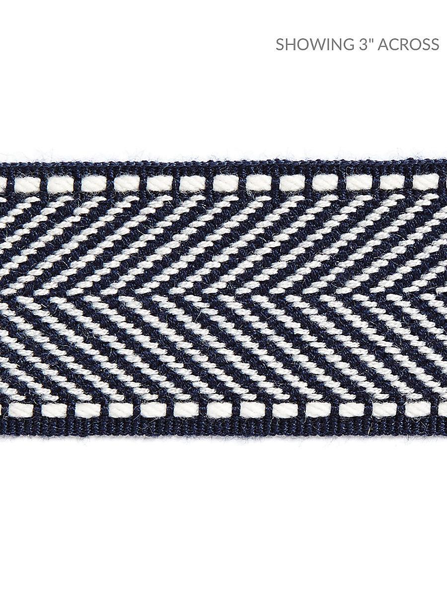 Scalamandre Montauk Herringbone Tape Indigo Trim