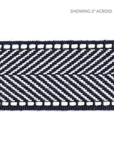 Scalamandre Montauk Herringbone Tape Indigo Trim