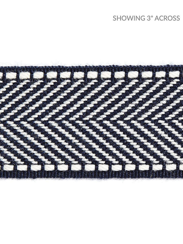 Scalamandre Montauk Herringbone Tape Indigo Trim