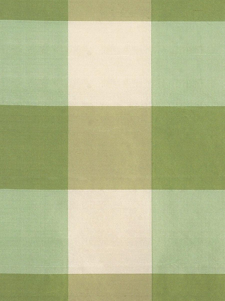 Scalamandre WOODLAND CHECK GREEN & IVORY Fabric