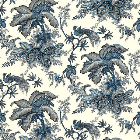 Schumacher Coconut Grove Lapis Wallpaper