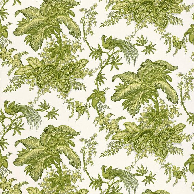 Schumacher Coconut Grove Leaf Wallpaper