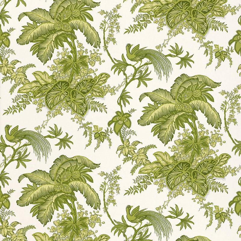 Schumacher Coconut Grove Leaf Wallpaper