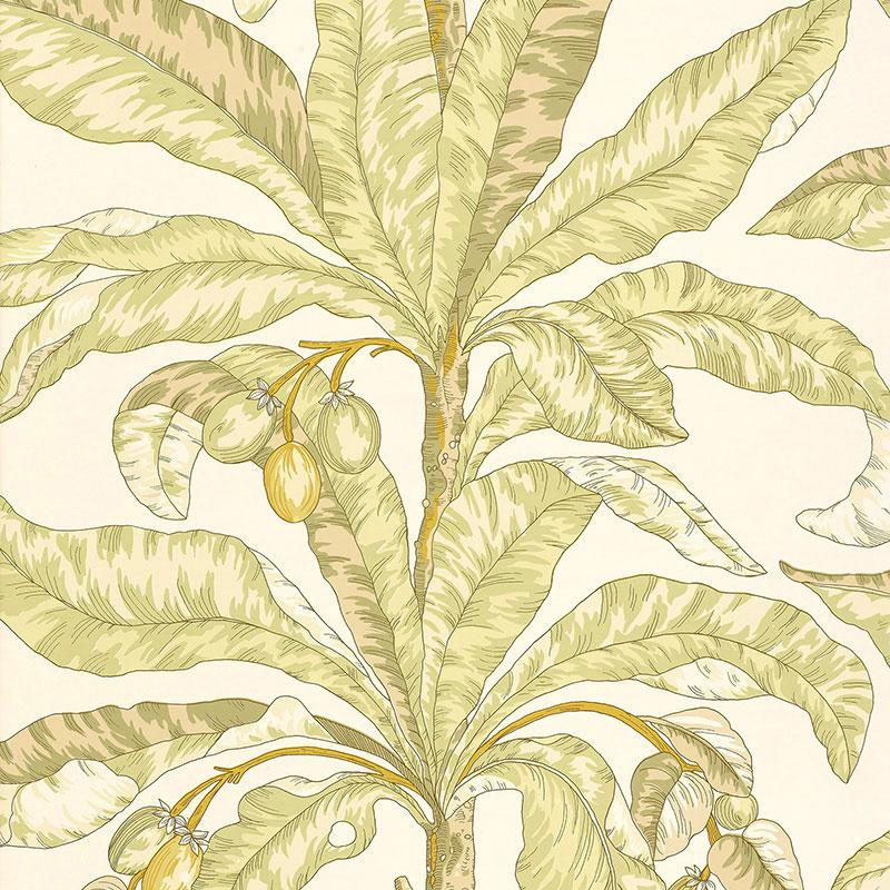 Schumacher Blair House Palm Kiwi Wallpaper