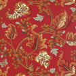 Schumacher Fox Hollow Tomato And Brass Wallpaper