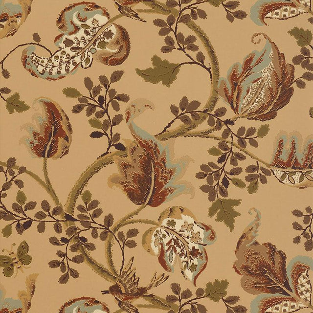 Schumacher Fox Hollow Honey And Smoke Wallpaper