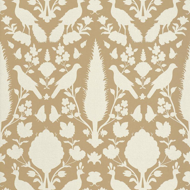 Schumacher Chenonceau Fawn Wallpaper