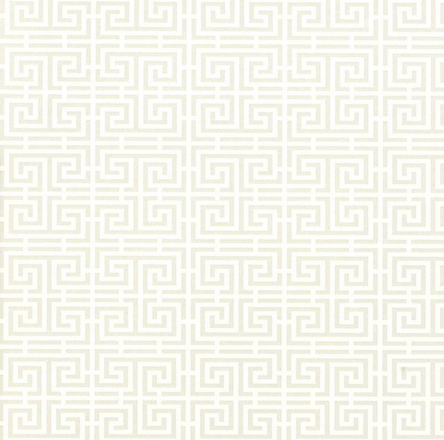 Schumacher Chinois Fret Alabaster Wallpaper