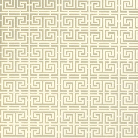 Schumacher Chinois Fret Pewter Wallpaper